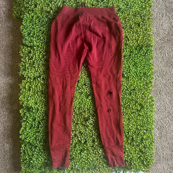 NSF Distressed Maddox Jogger Sweatpants Burgundy - Picture 5 of 8